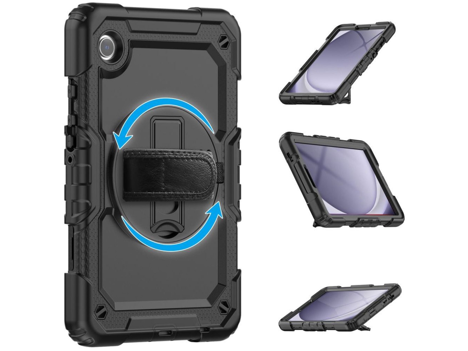 Capa Tech-Protect Solid360 para Samsung Galaxy Tab A9 8.7 X110 / X115 - Preta