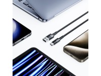 Cabo Tech-Protect UltraBoost USB-C/USB-A 66W 6A 0,5m - Cinza Cabo Tech-Protect UltraBoost USB-C/USB-A 66W 6A 0,5m - Cinza
