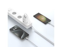 Carregador Tech-Protect C20W 2x USB-C PD 20W com cabo USB-C / USB-C - branco Carregador Tech-Protect C20W 2x USB-C PD 20W com cabo USB-C / USB-C - branco