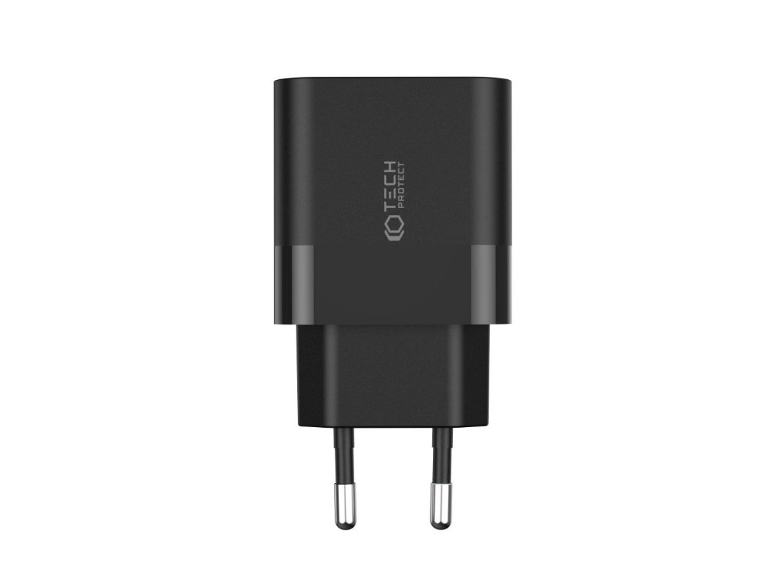 Cargador Tech-Protect C20W 2x USB-C PD 20W - negro