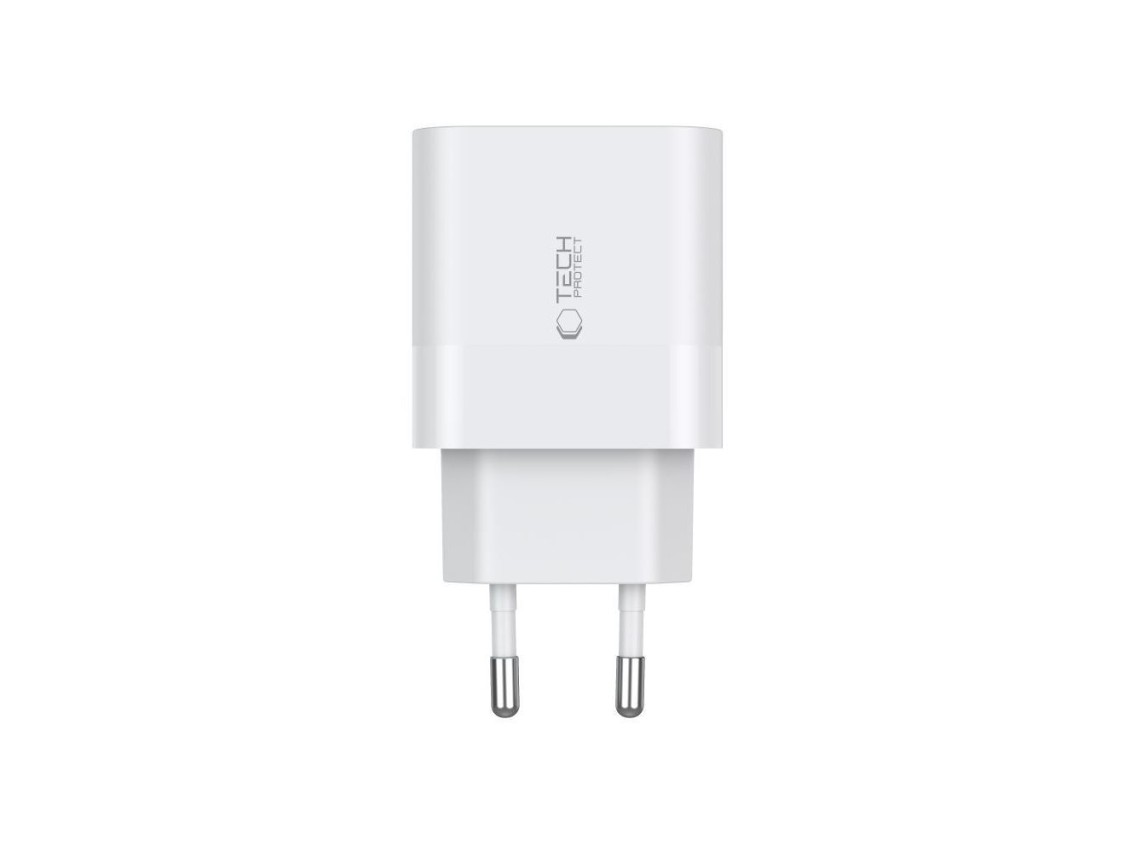 Tech-Protect C20W charger 2x USB-C PD 20W - white