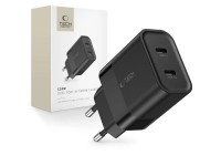 Cargador Tech-Protect C20W 2x USB-C PD 20W - negro Cargador Tech-Protect C20W 2x USB-C PD 20W - negro