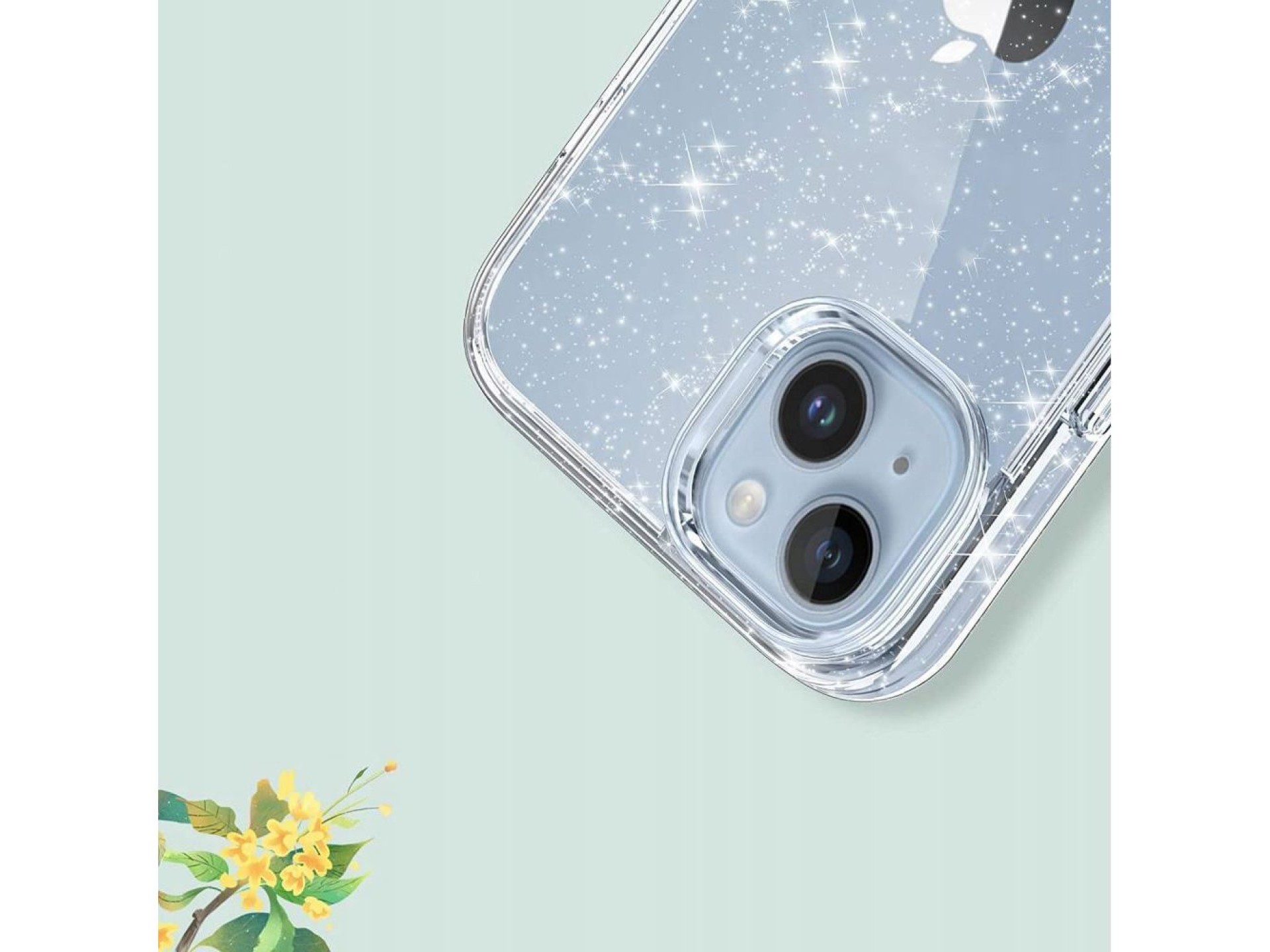 Tech-Protect FlexAir Hybrid Case for Samsung Galaxy S23 FE - Clear-Glitter