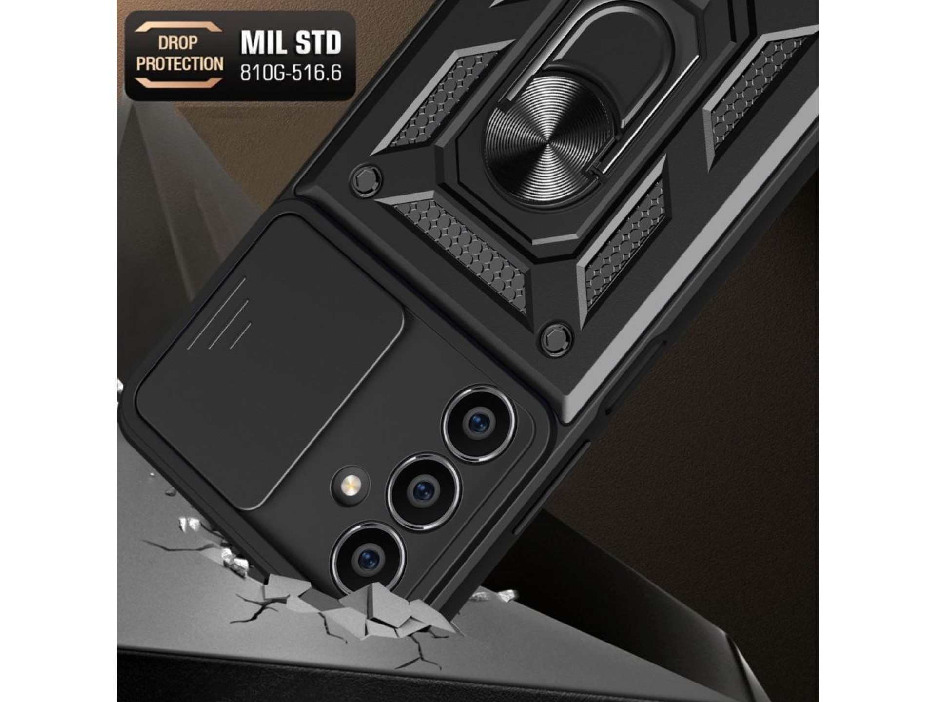 Tech-Protect CamShield Pro Case for Samsung Galaxy S23 FE - Black