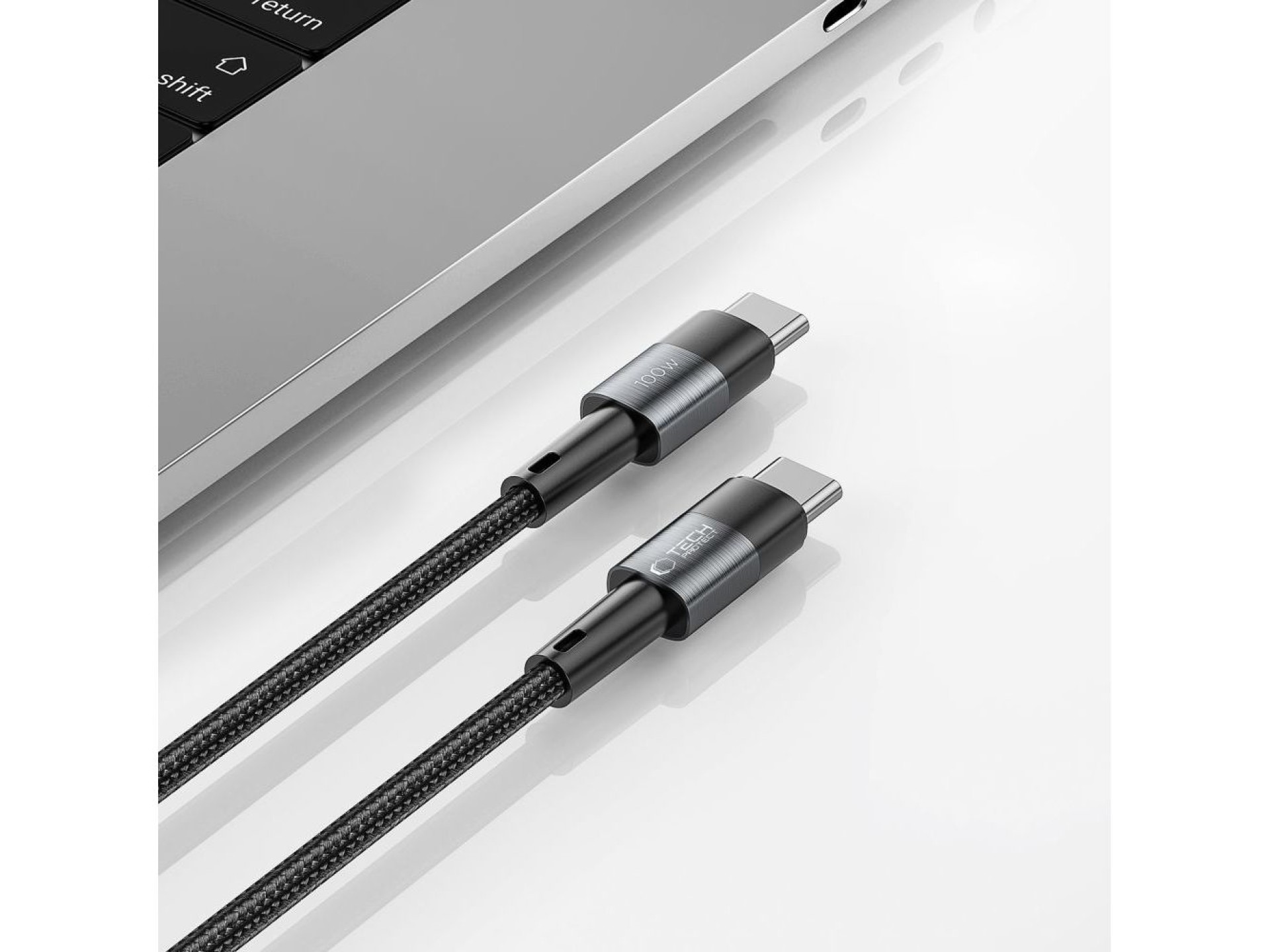 Cabo Tech-Protect UltraBoost USB-C / USB-C PD 100W 5A 0,25m - Cinza