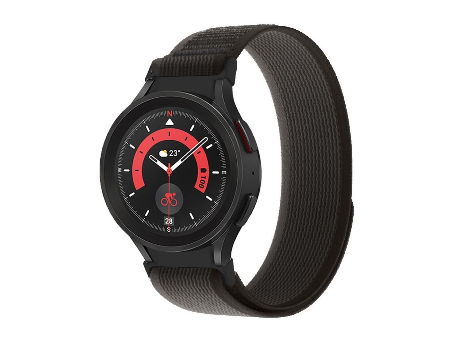 Pulseira de nylon Tech-Protect para Samsung Galaxy Watch 4/5/5 Pro/6/7/FE - Preto e Laranja