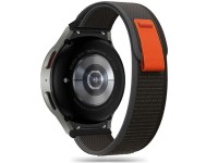 Tech-Protect Nylon Strap for Samsung Galaxy Watch 4/5/5 Pro/6/7/FE - Black & Orange