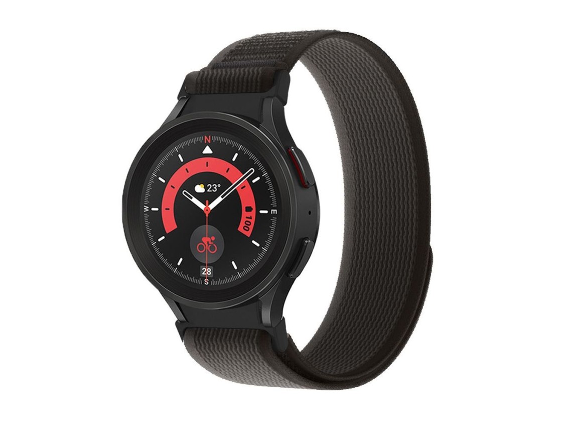 Pulseira de nylon Tech-Protect para Samsung Galaxy Watch 4/5/5 Pro/6/7/FE - Preto e Laranja
