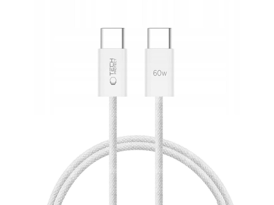 Cable Tech-Protect UltraBoost Classic USB-C / USB-C PD 60W 3A 1m - blanco
