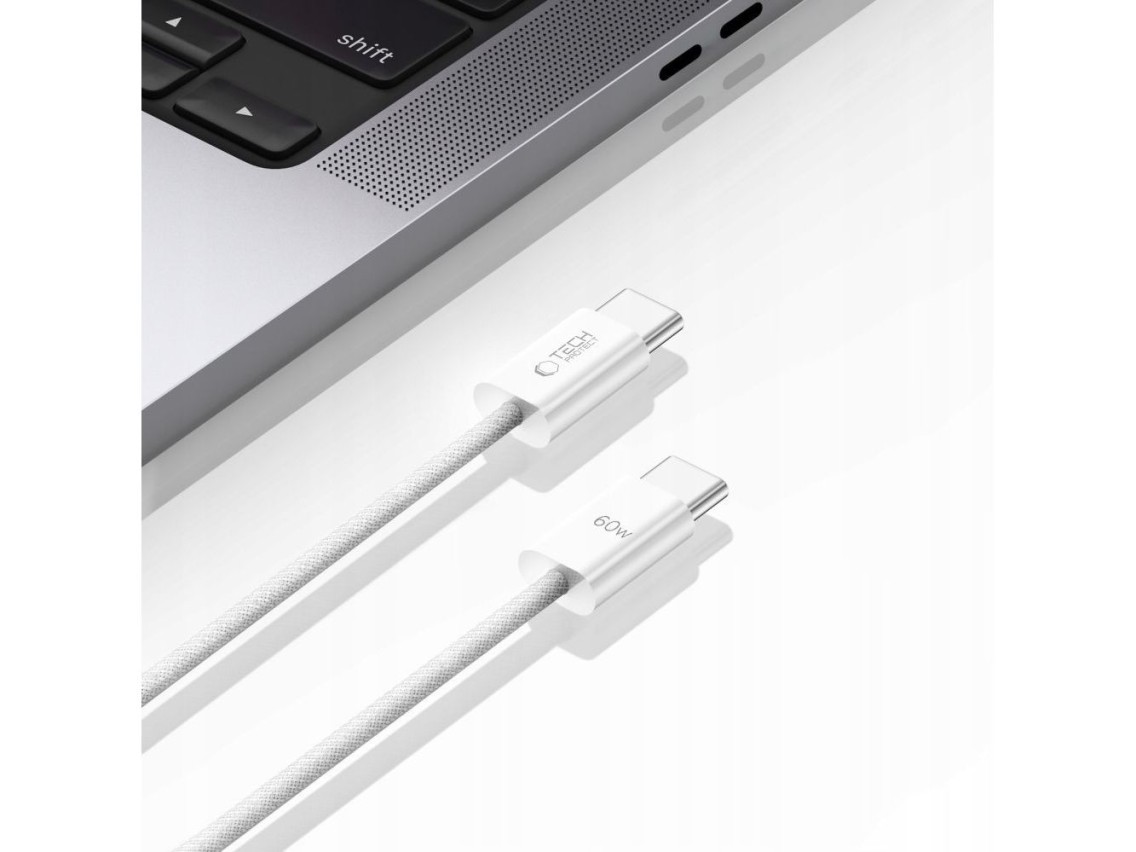 Cable Tech-Protect UltraBoost Classic USB-C / USB-C PD 60W 3A 1m - blanco