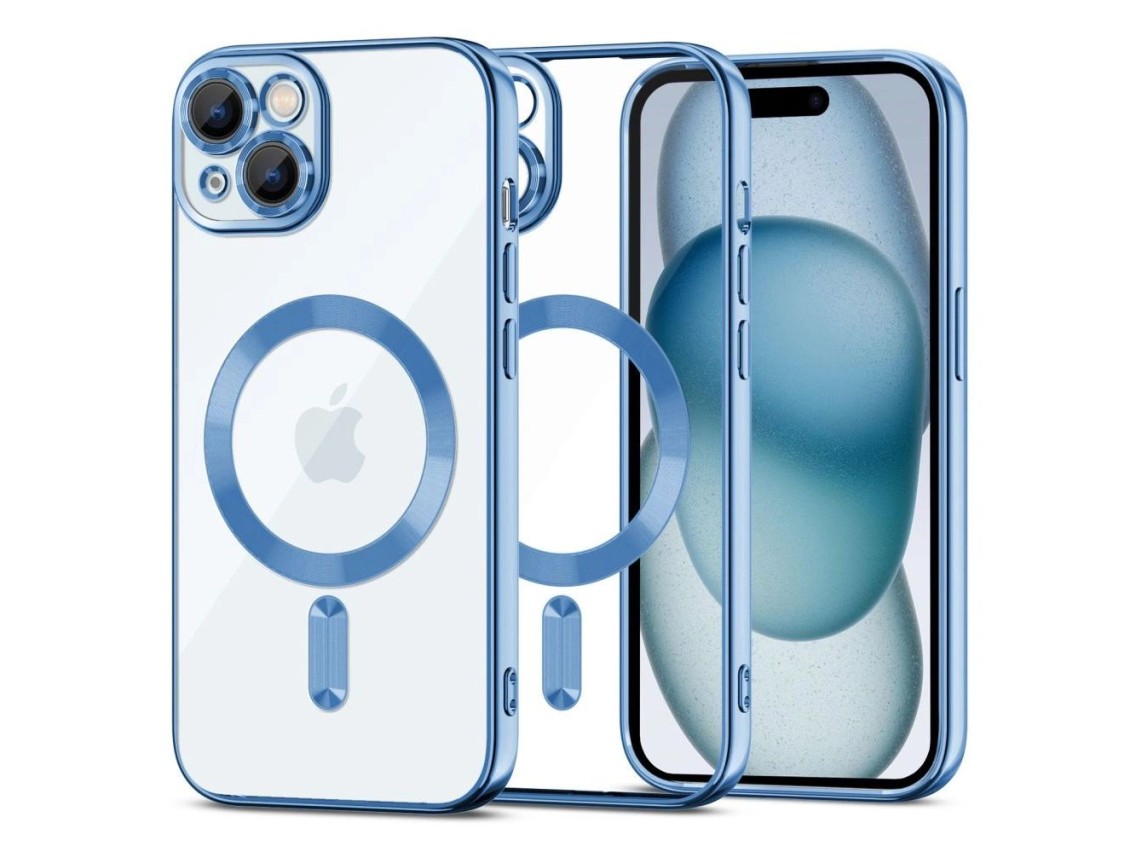 Tech-Protect MagShine Line MagSafe case for iPhone 15 - blue