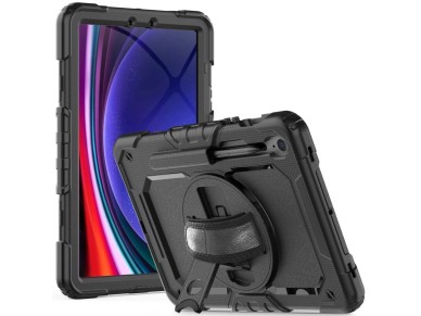 Capa Tech-Protect Solid360 para Samsung Galaxy Tab S9 FE 10.9" X510 / X516B - Preta