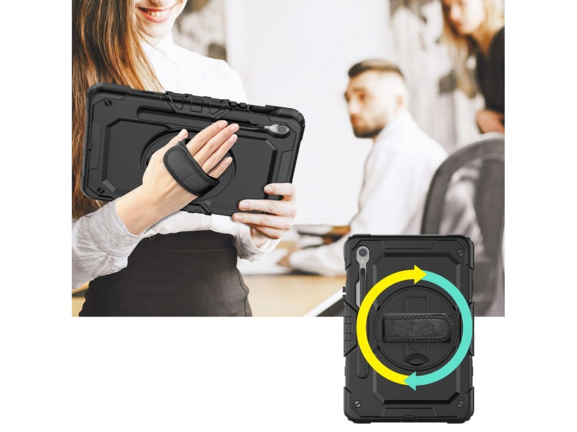 Tech-Protect Solid360 Case for Samsung Galaxy Tab S9 FE 10.9" X510 / X516B - Black