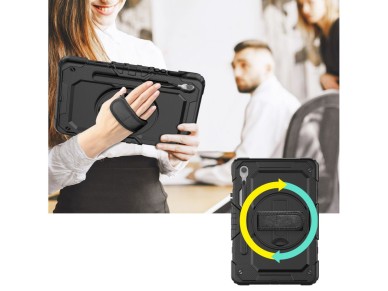 Capa Tech-Protect Solid360 para Samsung Galaxy Tab S9 FE 10.9" X510 / X516B - Preta