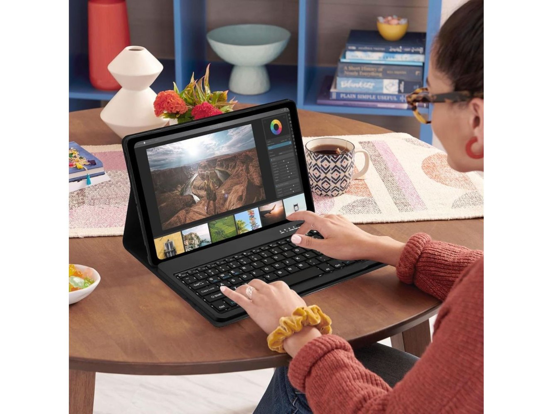 Capa com teclado e caneta Tech-Protect SC para Samsung Galaxy Tab S9 FE 10.9