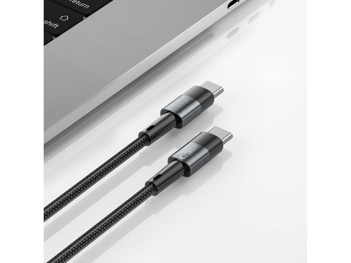 Cabo Tech-Protect UltraBoost USB-C / USB-C PD 100W 5A 3m - Cinza