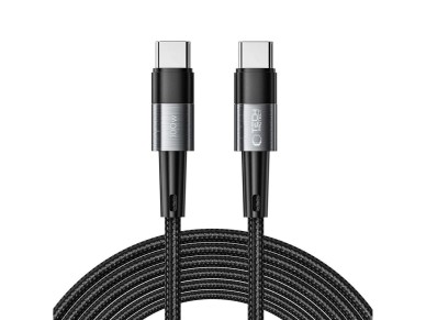 Cable Tech-Protect UltraBoost USB-C / USB-C PD de 100 W y 5 A, 3 m - Gris