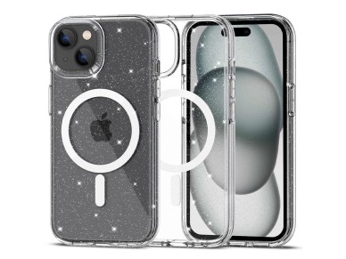 Tech-Protect FlexAir Hybrid MagSafe iPhone 15 Case - Clear Glitter Tech-Protect FlexAir Hybrid MagSafe iPhone 15 Case - Clear Glitter