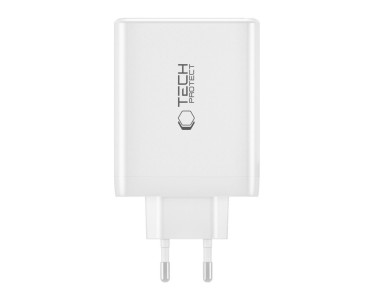Cargador de red Tech-Protect NC100W-GAN GaN 3x USB-C PD 100W / USB-A QC 3.0 - negro