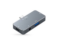 HUB Tech-Protect V6 4in1 USB-C - USB-A 3.0 / USB-C PD100W / HDMI / mini jack 3.5mm - gray HUB Tech-Protect V6 4in1 USB-C - USB-A 3.0 / USB-C PD100W / HDMI / mini jack 3.5mm - gray