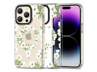 Tech-Protect MagMood MagSafe iPhone 15 Pro Max Case - White Daisies Tech-Protect MagMood MagSafe iPhone 15 Pro Max Case - White Daisies