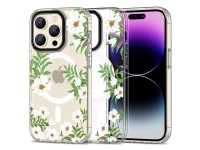 Funda Tech-Protect MagMood MagSafe para iPhone 15 Pro Max - Margaritas con hojas Funda Tech-Protect MagMood MagSafe para iPhone 15 Pro Max - Margaritas con hojas