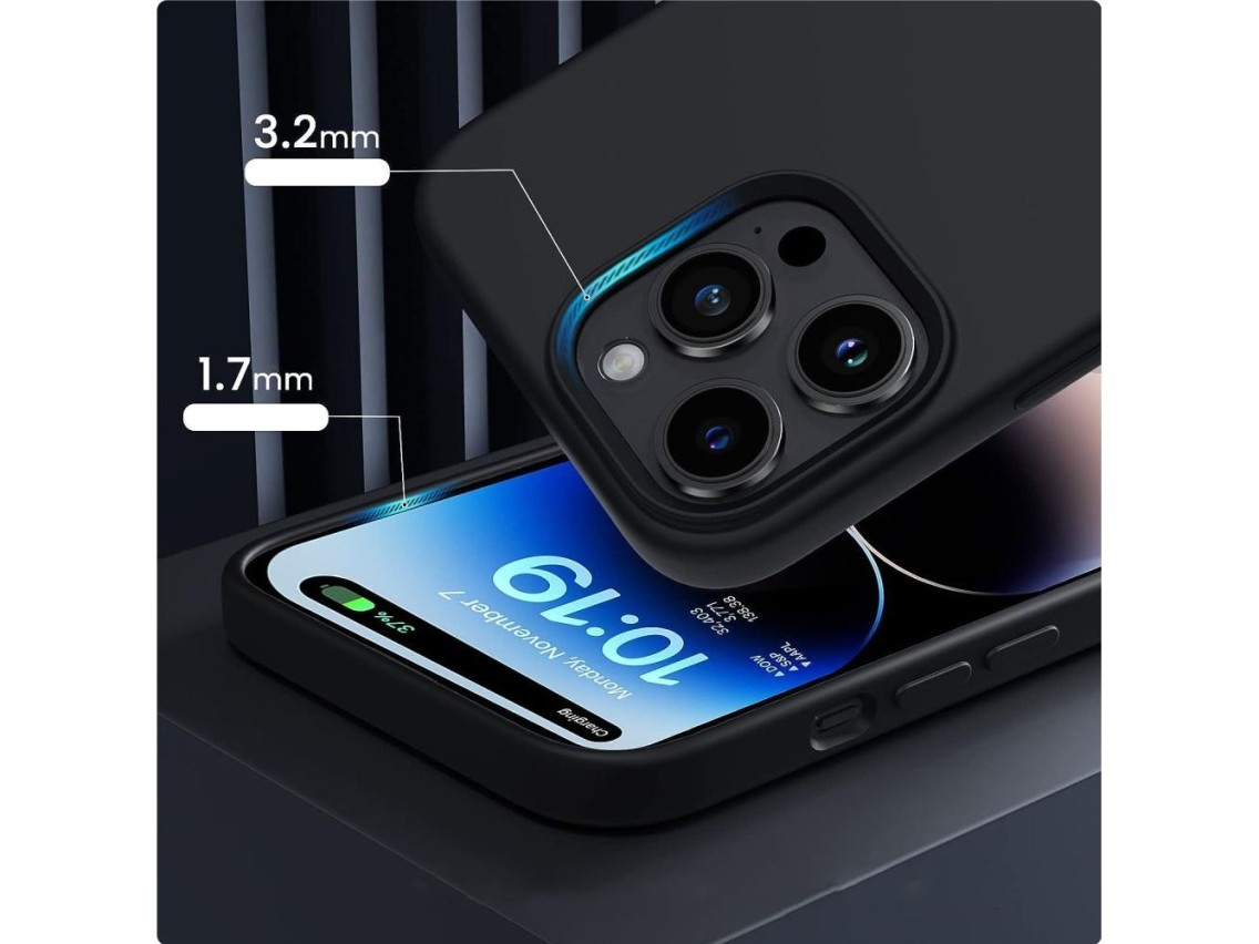 Funda de silicona Tech-Protect MagSafe para iPhone 13/14 - Negra