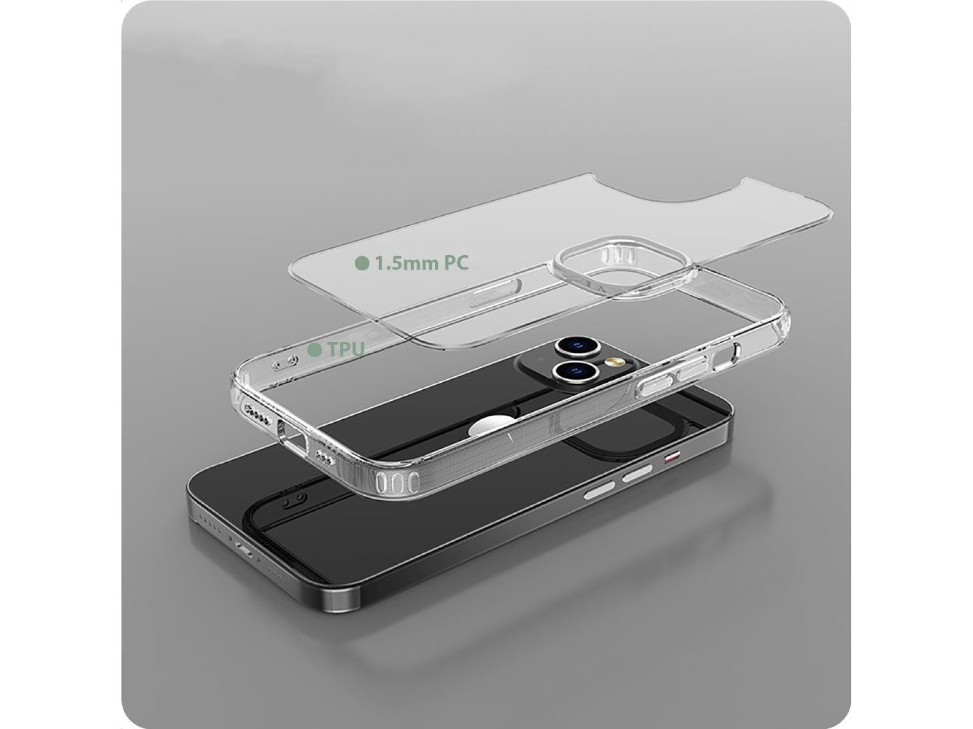 Tech-Protect FlexAir Hybrid iPhone 15 Case - Clear