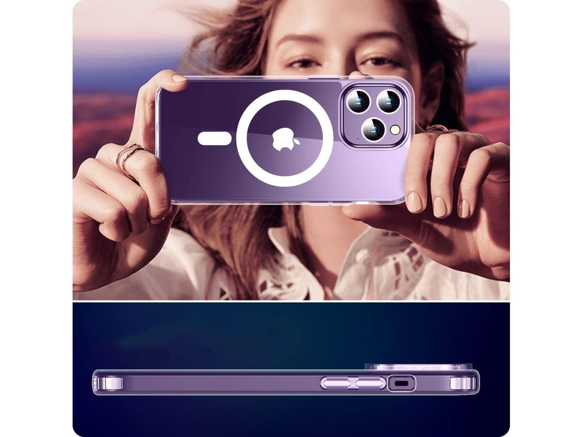 Capa Tech-Protect FlexAir Hybrid MagSafe para iPhone 15 Pro - Transparente