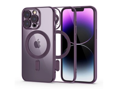 Tech-Protect MagShine Line MagSafe iPhone 14 Pro Case - Purple Tech-Protect MagShine Line MagSafe iPhone 14 Pro Case - Purple