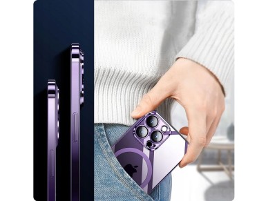 Tech-Protect MagShine Line MagSafe iPhone 14 Pro Case - Purple Tech-Protect MagShine Line MagSafe iPhone 14 Pro Case - Purple