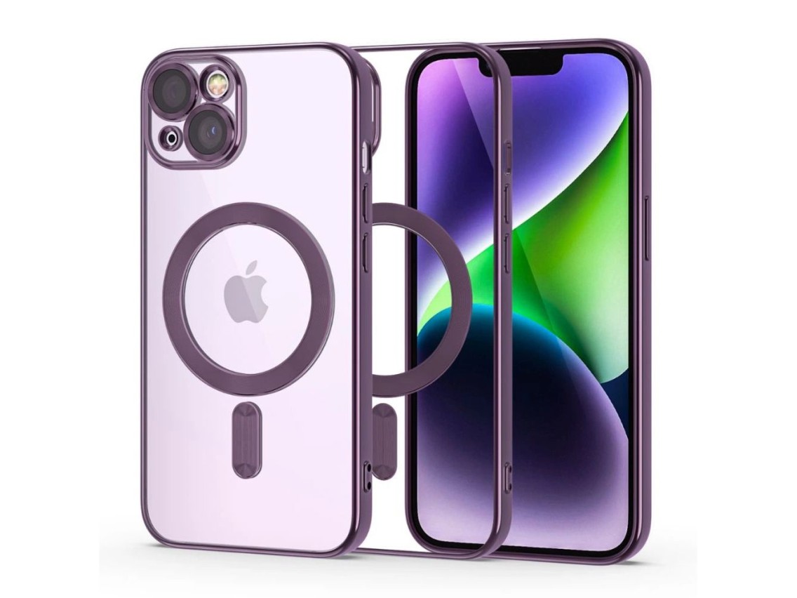 Tech-Protect MagShine Line MagSafe iPhone 14 Case - Purple