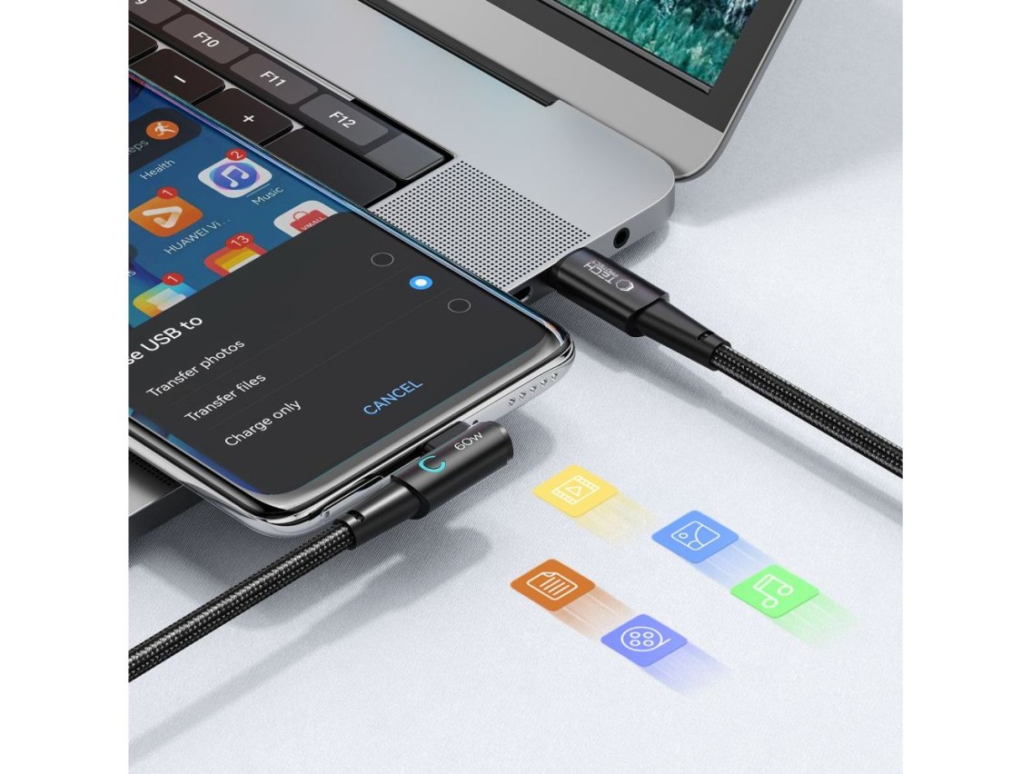 Tech-Protect UltraBoost L USB-C / USB-C 60W 6A Cable 1m - Gray