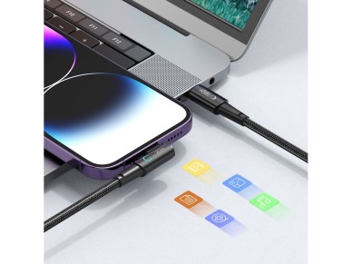 Tech-Protect UltraBoost L Cable Lightning (angled) / USB-C (straight) PD 20W 3A 1m - gray