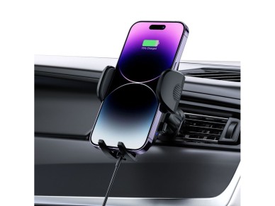 Suporte para celular veicular Tech-Protect CM15W-V1 com carregador indutivo de 15 W para painel/sa�d
