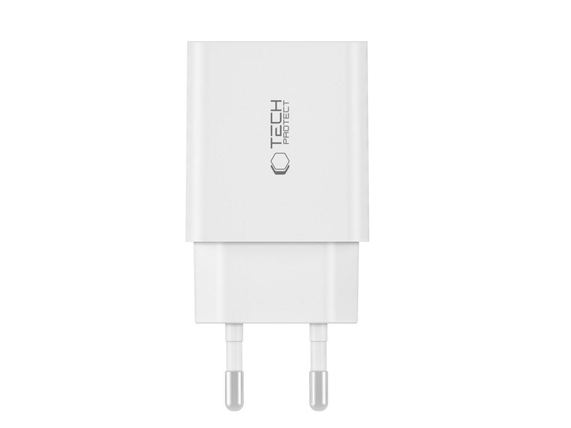 Carregador Tech-Protect NC30W USB-C PD 30W / USB-A QC 3.0 - Preto