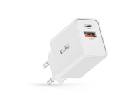 Tech-Protect NC30W USB-C PD 30W / USB-A QC 3.0 charger - white Tech-Protect NC30W USB-C PD 30W / USB-A QC 3.0 charger - white
