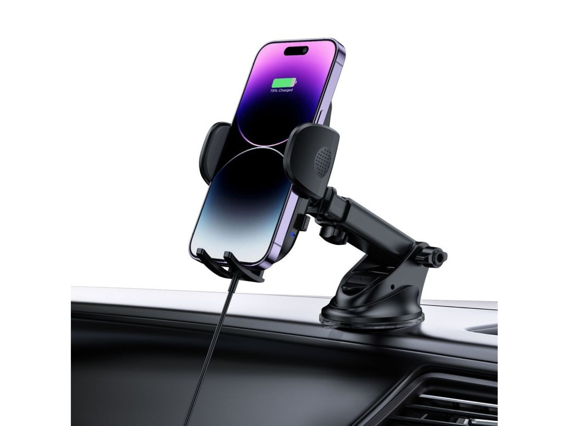 Tech-Protect CM15W-V1 Car Phone Holder with 15W Inductive Charger for Cockpit/Air Vent - Black