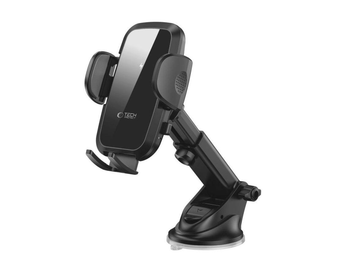 Tech-Protect CM15W-V1 Car Phone Holder with 15W Inductive Charger for Cockpit/Air Vent - Black