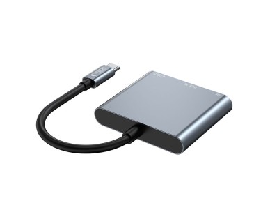 HUB Tech-Protect V1 3in1 USB-C - USB-A 3.0 / USB-C PD 100W / HDMI 4K 30Hz - gray