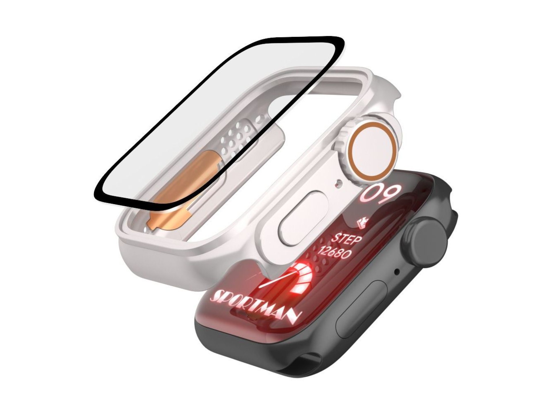 Capa Tech-Protect Defense360 para Apple Watch 4 / 5 / 6 / SE (44 mm) - laranja titânio