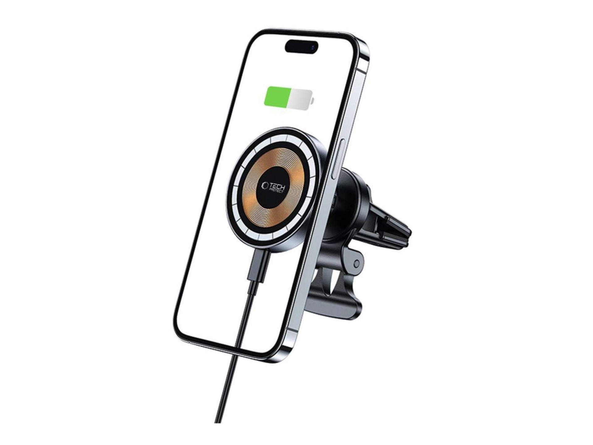Soporte para teléfono de coche Tech-Protect MM15W-V5 con cargador inductivo MagSafe de 15 W para rej