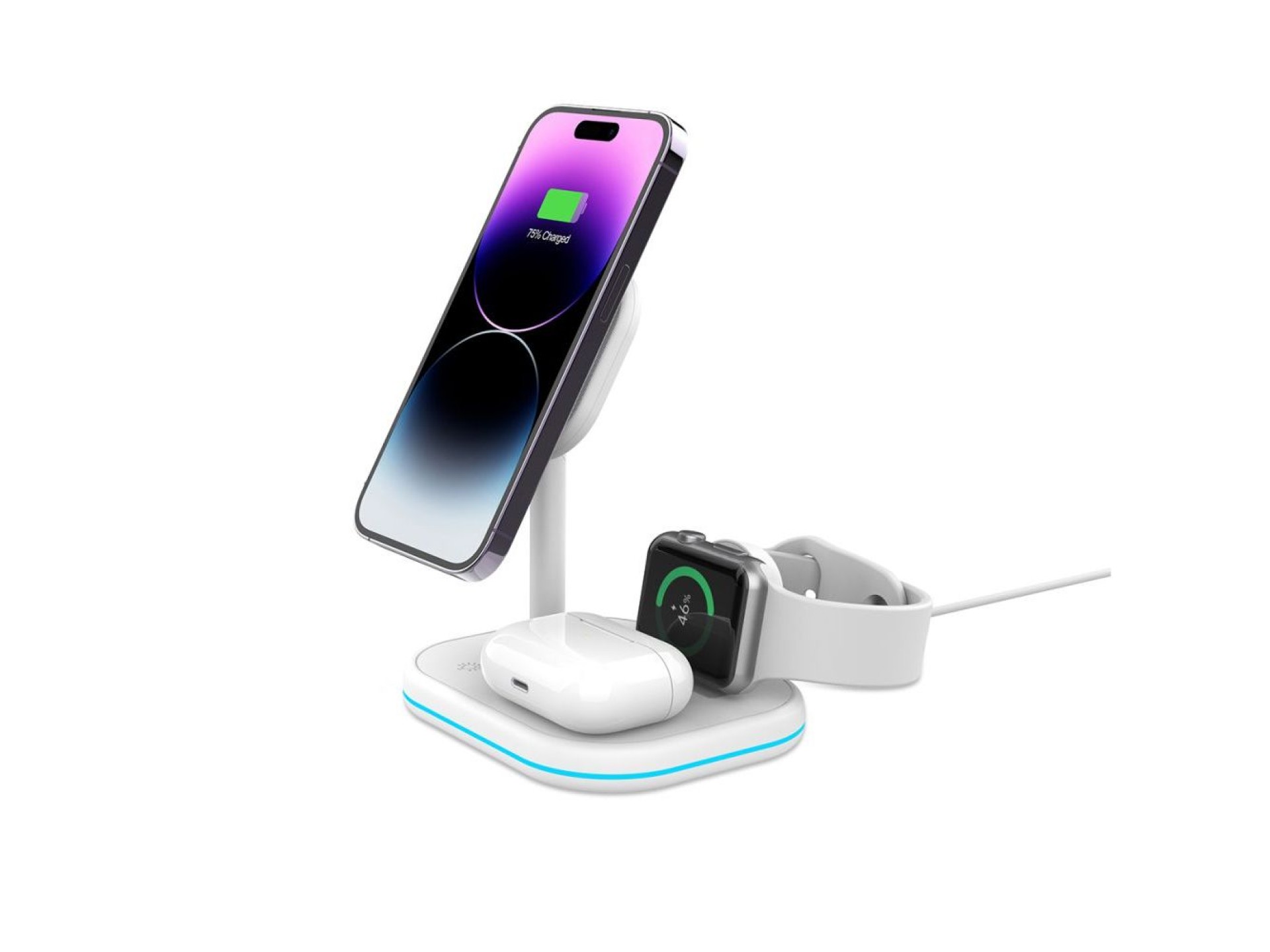 Tech-Protect QI15W-A27 3-in-1 inductive charger with MagSafe stand for smartphone / Apple Watch / Ai
