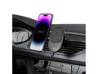 Tech-Protect MM15W-V1 Car Phone Holder with MagSafe 15W Inductive Charger for Air Vent - Black Tech-Protect MM15W-V1 Car Phone Holder with MagSafe 15W Inductive Charger for Air Vent - Black