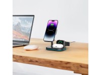 Tech-Protect QI15W-A27 3-in-1 Inductive Charger with MagSafe Stand for Smartphone / Apple Watch / Ai Tech-Protect QI15W-A27 3-in-1 Inductive Charger with MagSafe Stand for Smartphone / Apple Watch / Ai