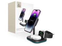 Tech-Protect QI15W-A27 3-in-1 Inductive Charger with MagSafe Stand for Smartphone / Apple Watch / Ai Tech-Protect QI15W-A27 3-in-1 Inductive Charger with MagSafe Stand for Smartphone / Apple Watch / Ai