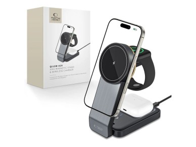 Tech-Protect QI15W-A28 MagSafe 3in1 Inductive Charger with Smartphone / Apple Watch / AirPods Stand 