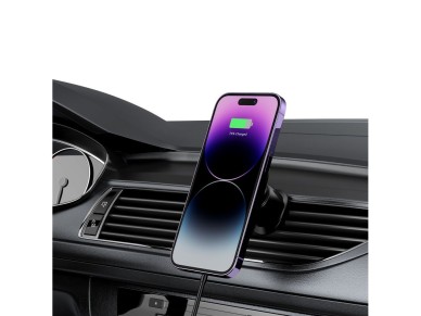Soporte para tel�fono de coche Tech-Protect MM15W-V1 con cargador inductivo MagSafe de 15 W para rej