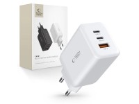 Carregador Tech-Protect C65W 2x USB-C PD 65W / USB-A QC 3.0 - branco