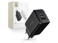 Carregador Tech-Protect C65W 2x USB-C PD 65W / USB-A QC 3.0 - preto